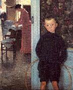 Mathey, Paul Woman Child in an Interior Spain oil painting artist